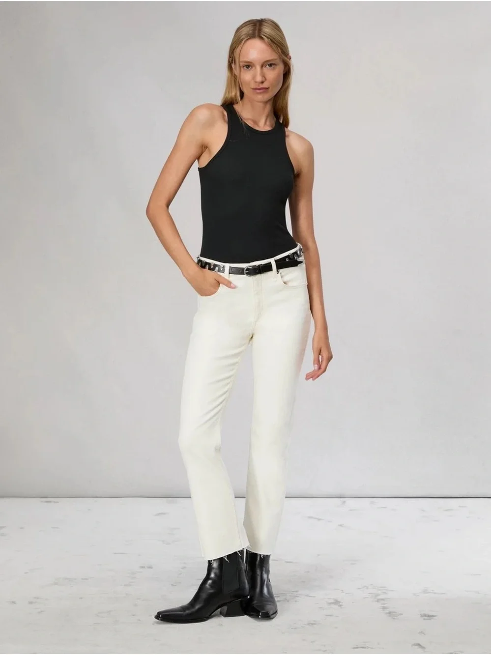 NWT Rag & Bone Peyton White Ankle Bootcut Jeans Size 25 Mid Rise
